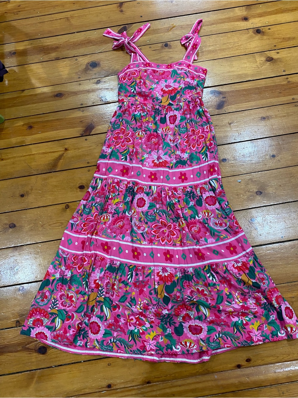Beach Riot Pink Floral Tie-Shoulder Sundress size Large